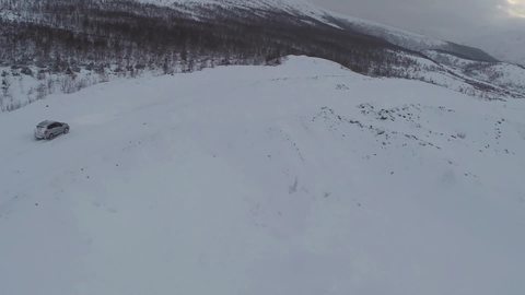 The Rope Bridge on the Top of Mountain of Rosa Khutor, Russia, Stock Footage